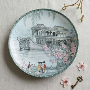 Vintage 1988 Imperial Jingdezhen Porcelain Plate The Marble Boat Summer Palace